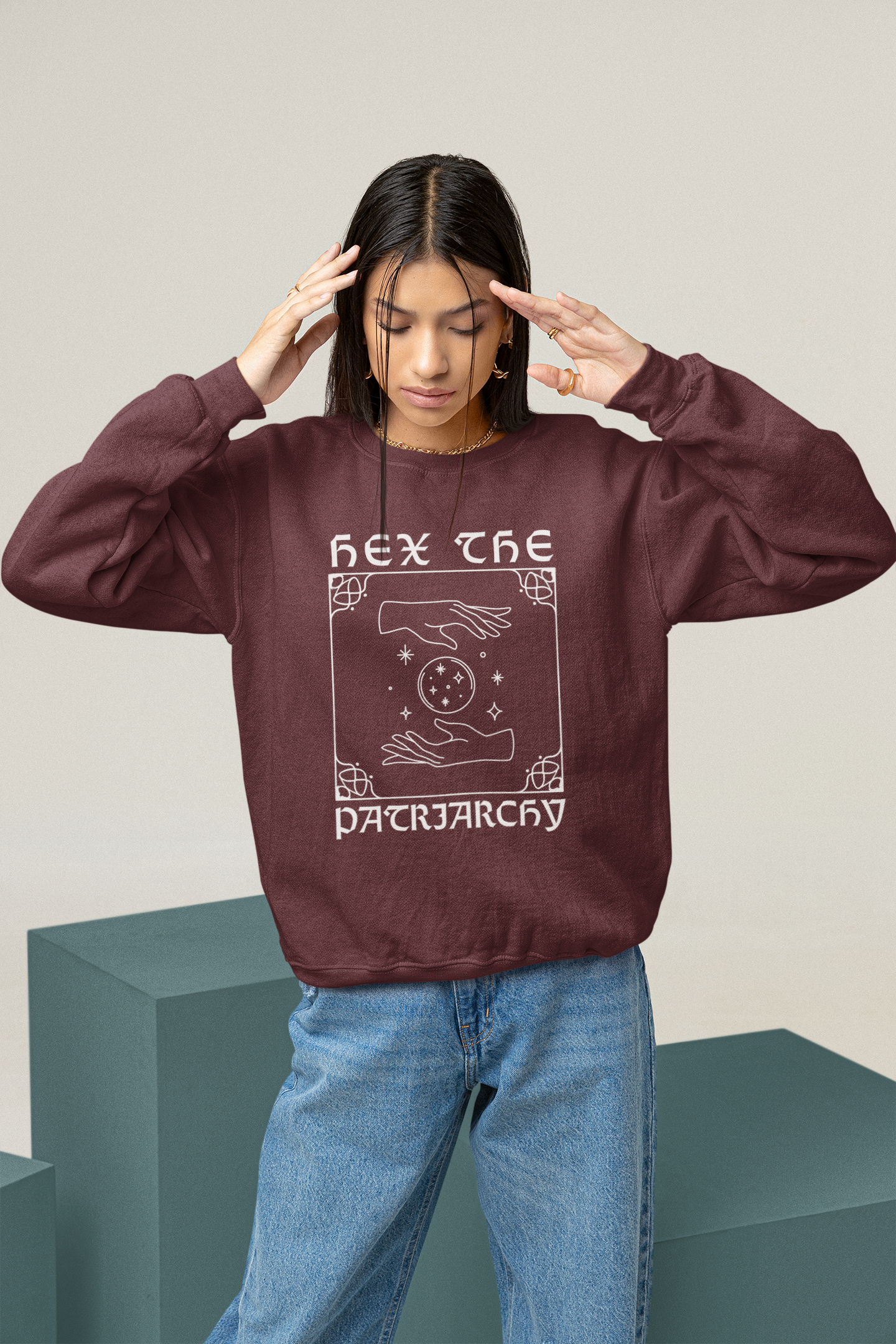 Hex the Patriarchy Card Sweatshirt